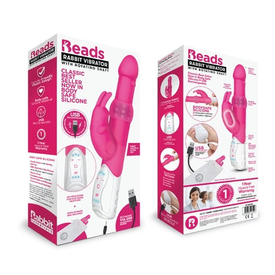 Rabbit Essentials Rechargeable Pleasure Beads Rabbit - Hot Pink