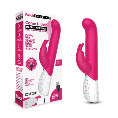 RR Rechargeable come hither G-Spot Rabbit - Hot Pink