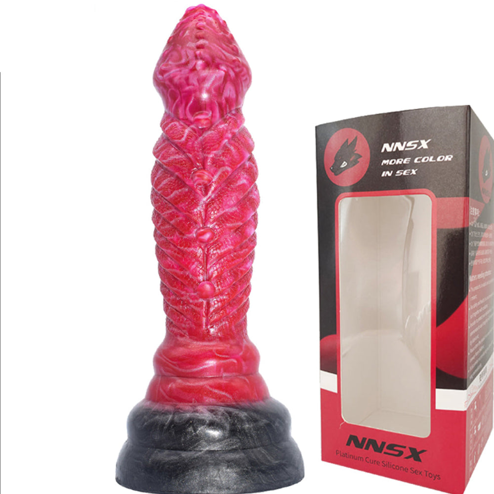 FAAK AULA N5002 Liquid Silicone Dildo Large Veined Anal Plug Alien Sex Toy