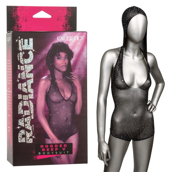 CalExotics Radiance Hooded Deep V Bodysuit