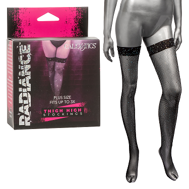 CalExotics Radiance Plus Size Thigh High Stockings