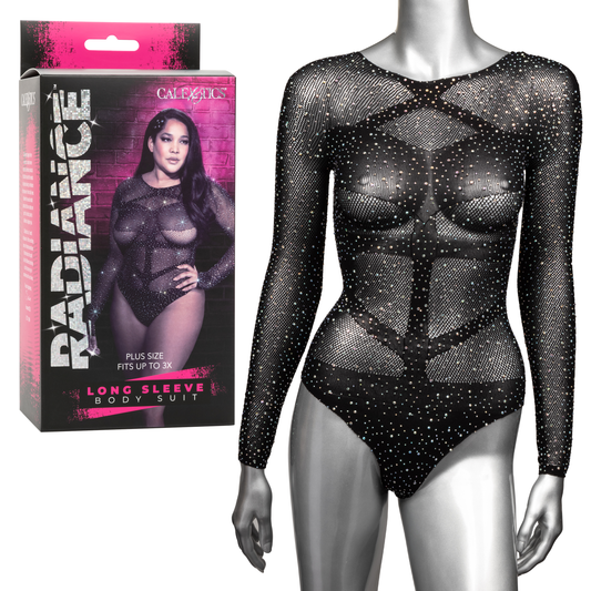 CalExotics Radiance Plus Size Long Sleeve Body Suit