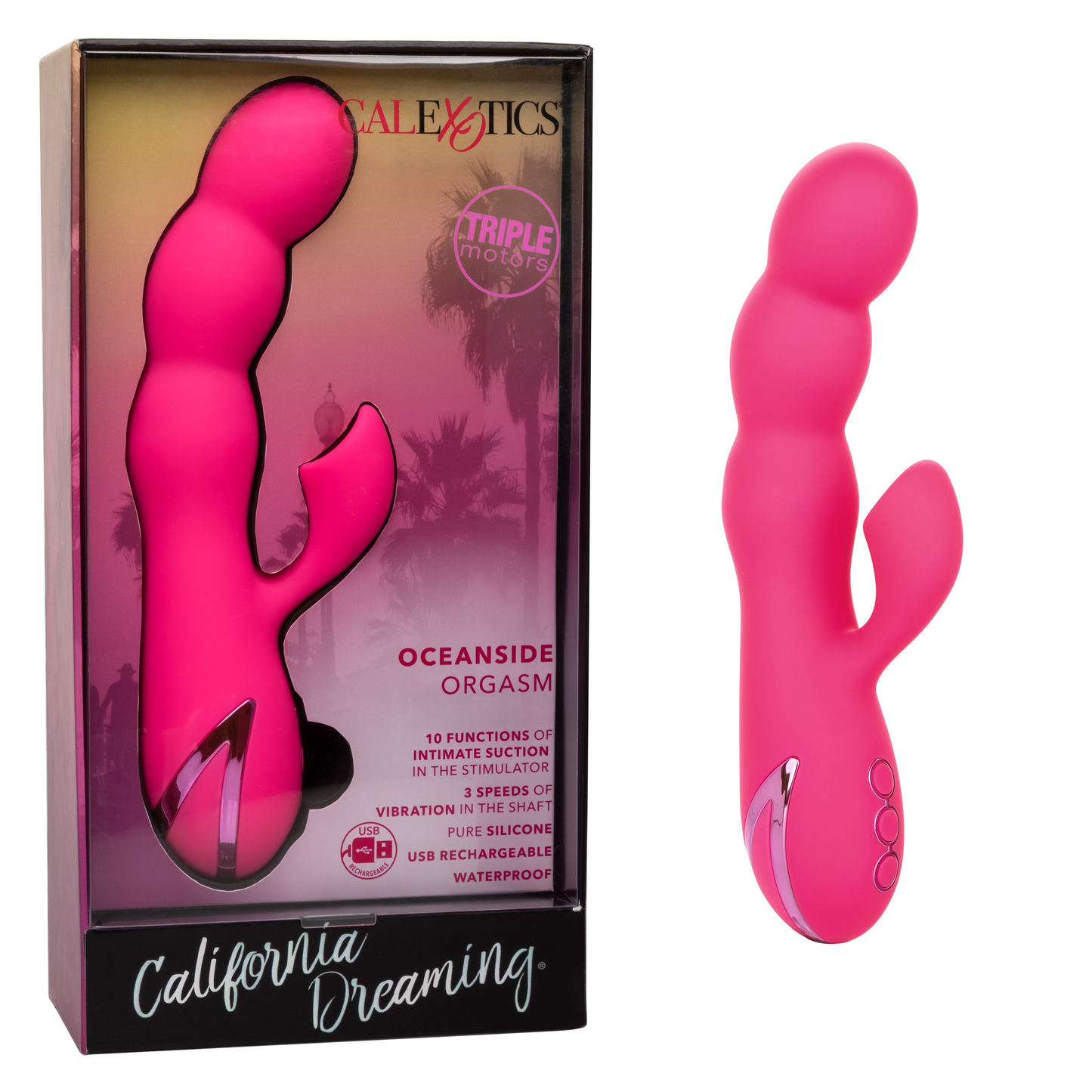 California Dreaming Oceanside Orgasm G Spot Rabbit Vibrator Sucker