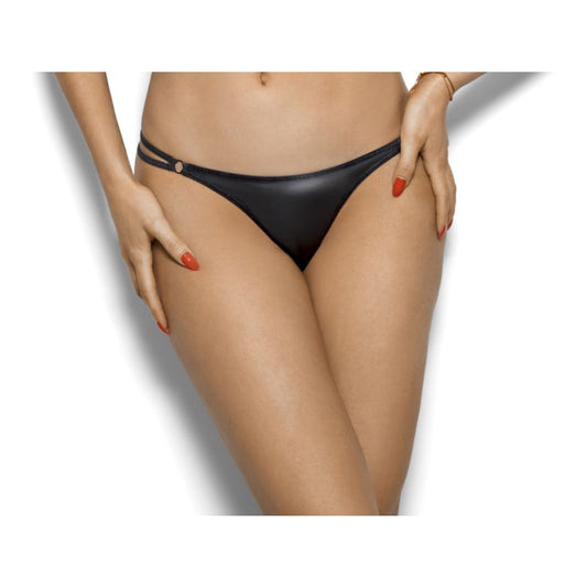 Stretch Wetlook G-String Black