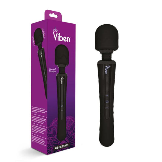 Viben Obsession Wand Body Massager SUPER POWERFUL Clitoral Stimulator Black