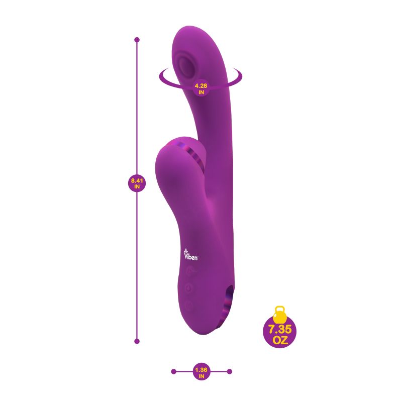 Viben Dazzle Thumping Rabbit Vibrator Clitoral Stimulator Air Pulse Sex Toy