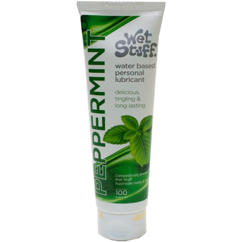 Wet Stuff Peppermint Flavoured 100g Personal Lubricant Sex Lube Water-Based