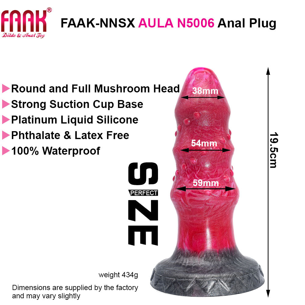 FAAK N5006 Aula 7.5" Platinum Liquid Silicone Anal Plug Dildo