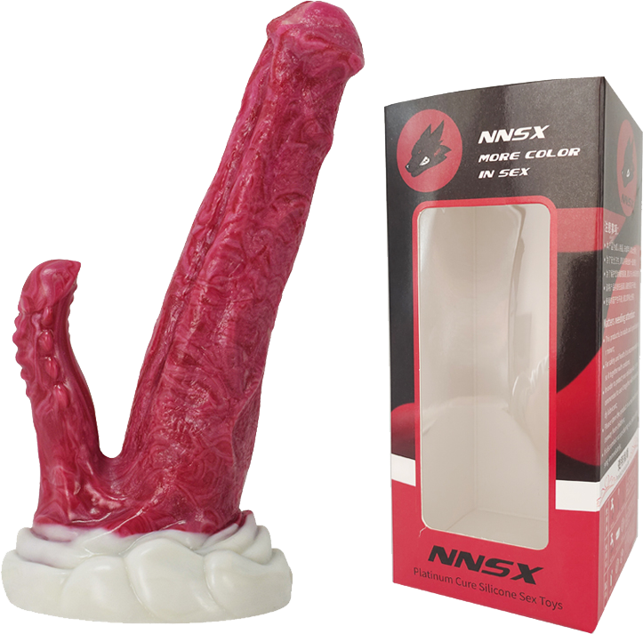 FAAK N5024 Aula 9"Platinum Liquid Silicone Double Headed Anal Plug Dildo