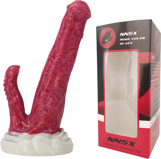 FAAK N5024 Aula 9"Platinum Liquid Silicone Double Headed Anal Plug Dildo