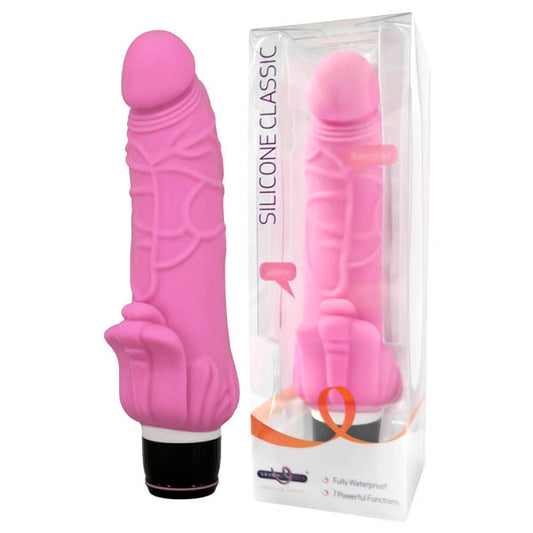 Seven Creations Silicone Classic Viking 8.2" Vibrating Dildo Vibrator Pink