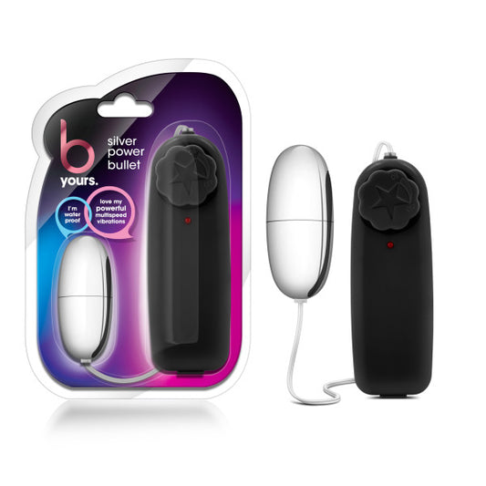 Blush B Yours Silver Power Bullet Egg Wearable Vibrator Remote Control Sex Toy