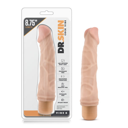 8.75" Blush Dr Skin Cock Vibe 6 Vibrating Realistic Dildo Vibrator Sex Toy