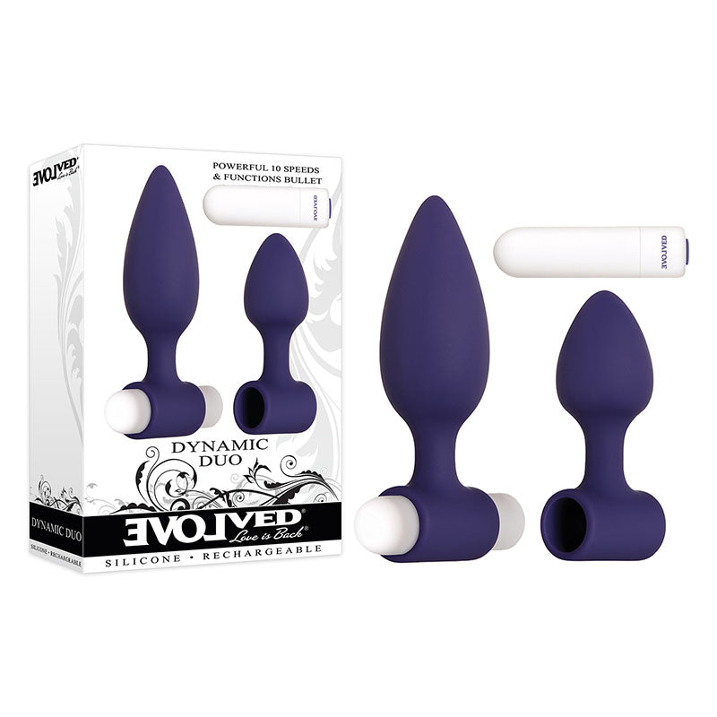 Evolved Dynamic Duo Rechargeable Anal Plug Vibrator