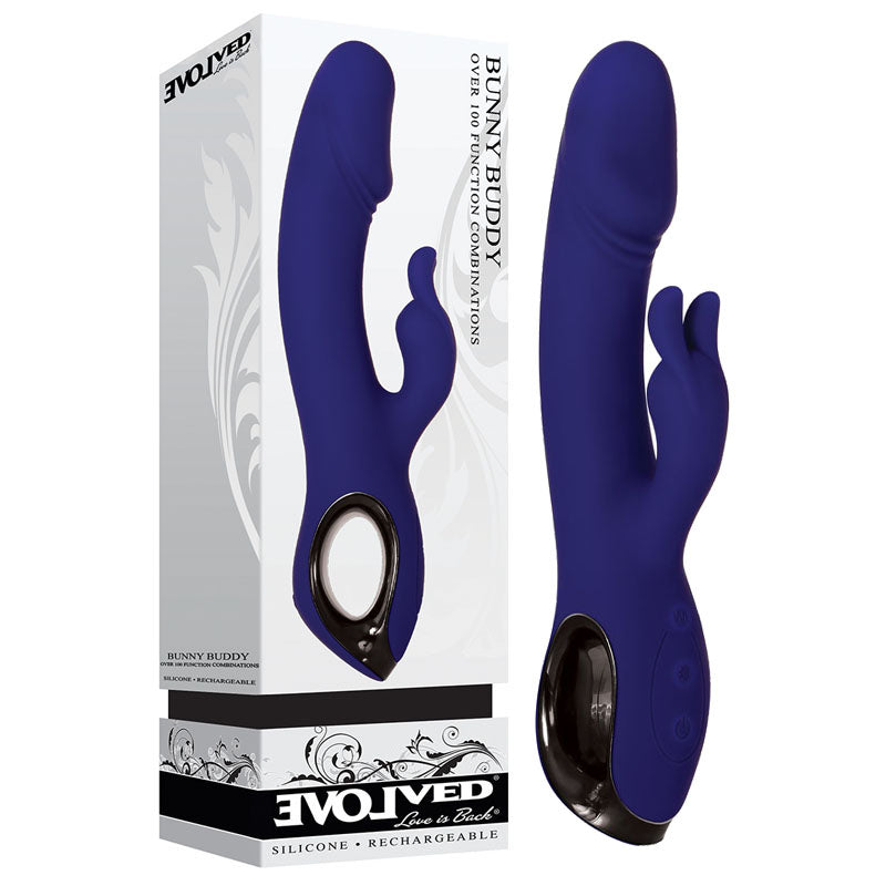 Evolved Bunny Buddy Flexible G Spot Rabbit Vibrator Rechargeable Sex Toy