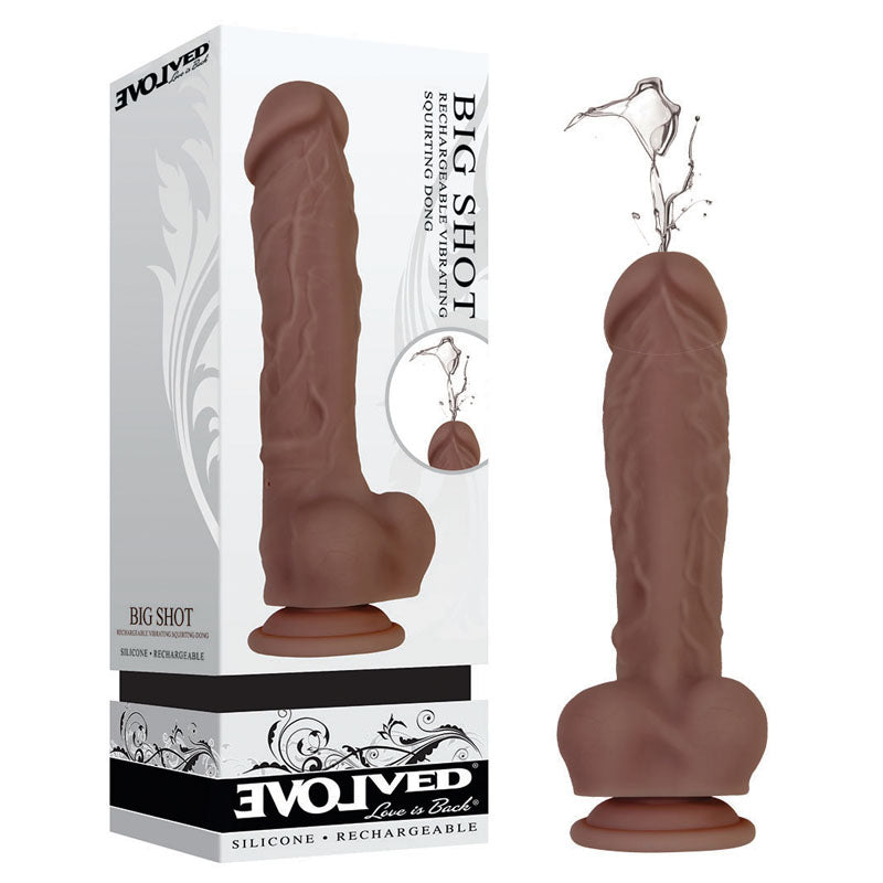 Evolved Big Shot Realistic Squirting Dildo Vibrating Ejaculating Dong Sex Toy