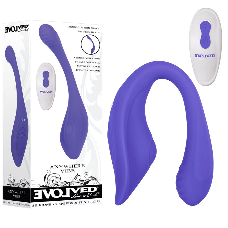 Evolved ANYWHERE VIBE Couples Vibrator Remote Control USB Sex Toy