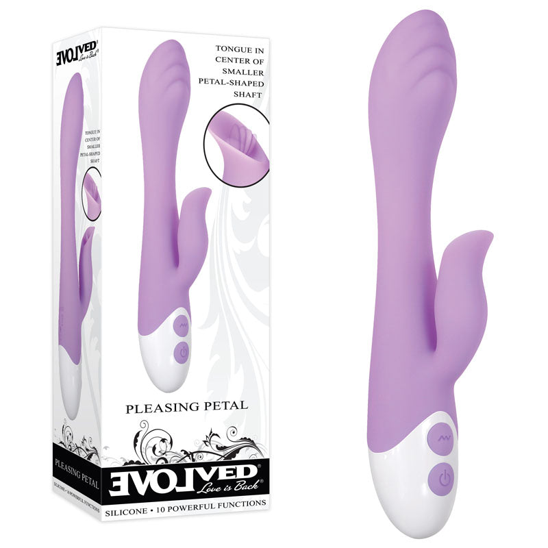 Evolved PLEASING PETAL Clitoral Stimulator & G Spot Vibrator USB Rabbit Sex Toy