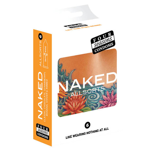 Four Seasons Naked Allsorts Condoms 6's Width 52-54mm