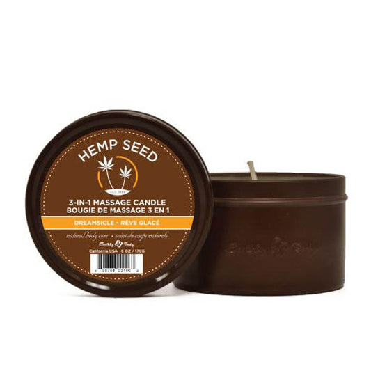 EARTHLY BODY Hemp Seed 3-In-1 Massage Candle Dreamsicle