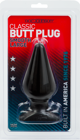 Butt Plug - Smooth - Large (Black)