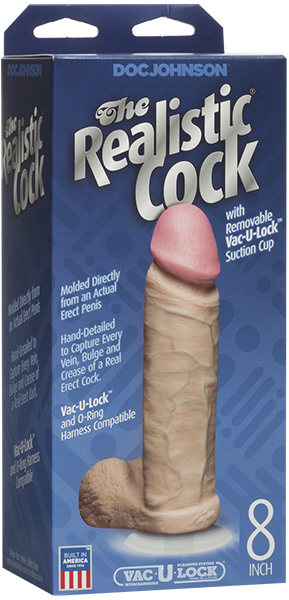 Cock 8" With Removable Vac-U-Lock Suction Cup (Vanilla)