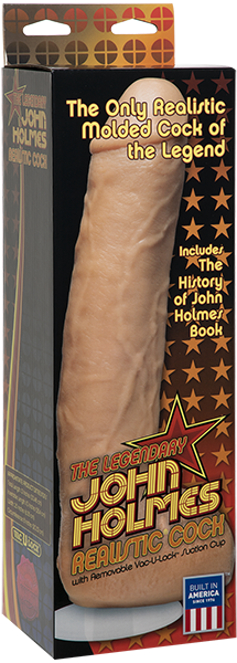 John Holmes Realistic Cock 12" Vac-U-Lock Suction Cup Large Dildo