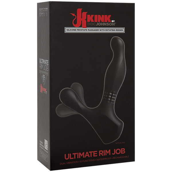 Ultimate Rim Job - Silicone Prostate Massager With Rotating Ridges