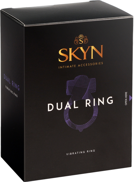 SKYN Dual Vibrating Cock Ring Finger Clitoral Stimulator Couples Vibe Sex Toy