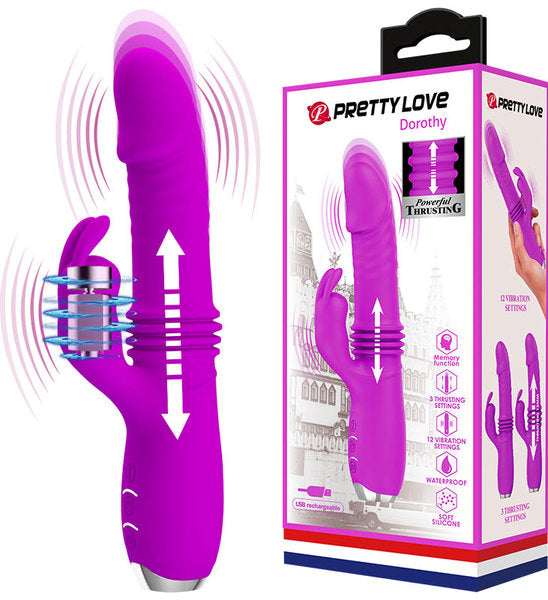 Pretty Love Dorothy THRUSTING G-Spot Rabbit Vibrator USB