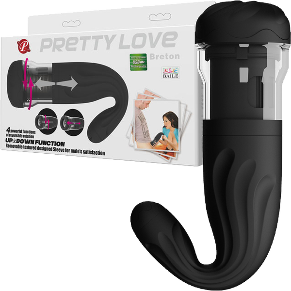 Rechargeable Breton Masturbator (Black)