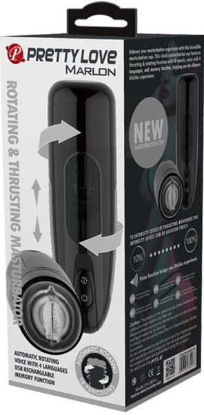 Pretty Love Marlon AUTO Male Masturbator Thrusting Rotating Talking Sex Toy