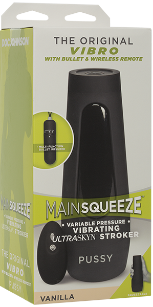 Main Squeeze VIBRO 3D UTRASKYN Vibrating Pocket Pussy Male Masturbator Sex Toy