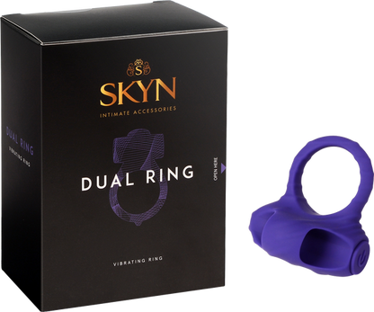 SKYN Dual Vibrating Cock Ring Finger Clitoral Stimulator Couples Vibe mojozau SKYN Dual Vibrating Cock Ring Finger Clitoral Stimulator Couples Vibe mojozau