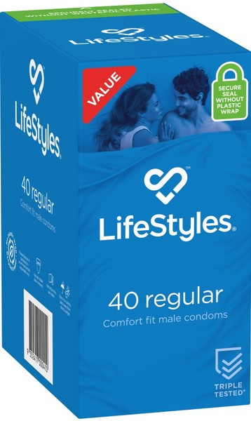 LifeStyles Regular 40's Male Condoms