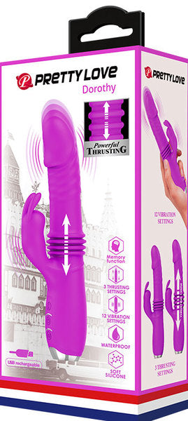 Pretty Love Dorothy THRUSTING G-Spot Rabbit Vibrator USB