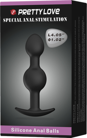 Silicone Anal Balls 4.05" (Black)