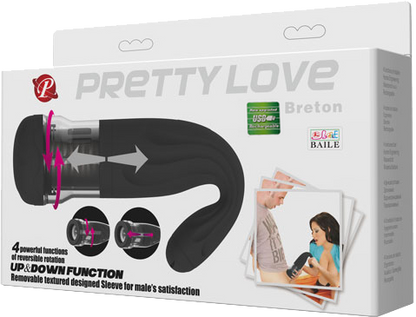 Rechargeable Breton Masturbator (Black)