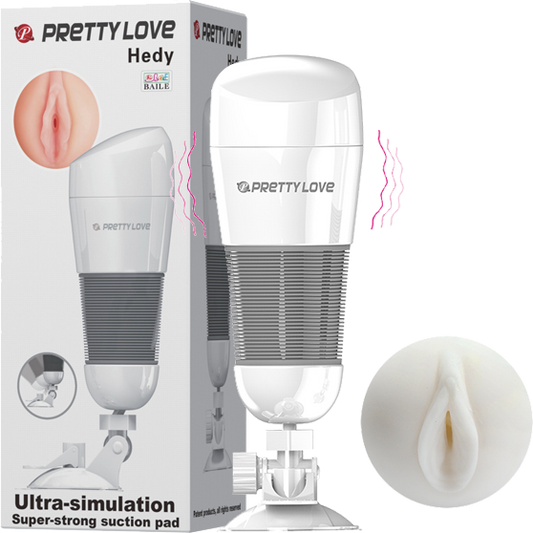 Hedy Ultra Stimulation Vibrating Masturbator (White)