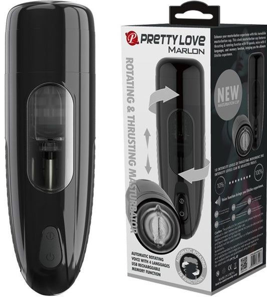 Pretty Love Marlon AUTO Male Masturbator Thrusting Rotating Talking Sex Toy