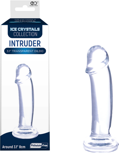 Intruder 3" Transparent Dildo (Clear)