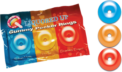 Liquored Up Pecker Gummy Rings (3 Pack)