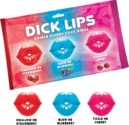 Dick Lips Gummy Cock Rings (3 Pack)
