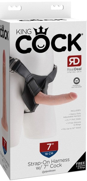 Strap On Harness With 7" Cock (Flesh)