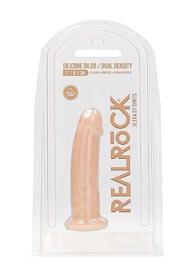 Silicone Dual Density Dildo Without Balls 6 Inch