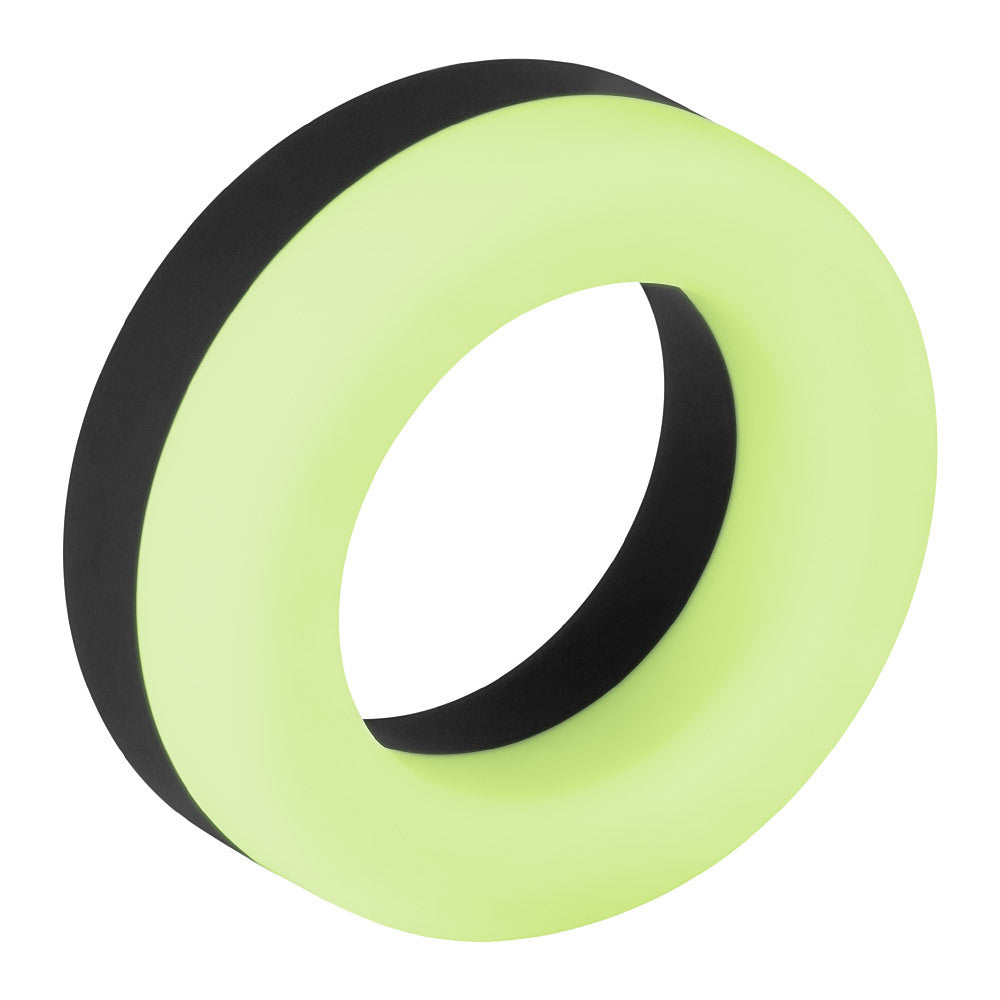 F-19: 100% LIQUID SILICONE 2 TONE C-RING BLACK/GLOW