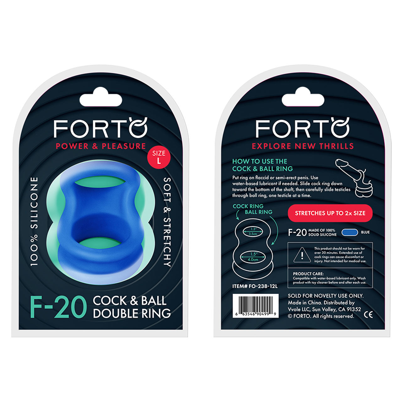 F-20: BALLS STRETCHER (LIQUID SILICONE) LARGE - BLUE