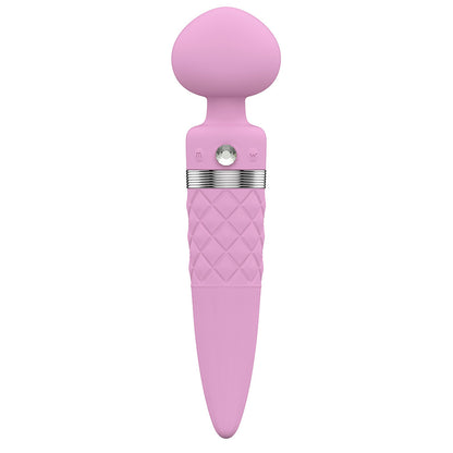 Pillow Talk Sultry Double Ended Rotating Shaft Vibrator Clitoral Stimulator Pink