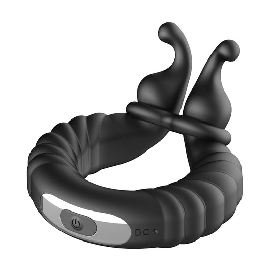 F-24: TEXTURED VIBRATING COCKRING - BLACK