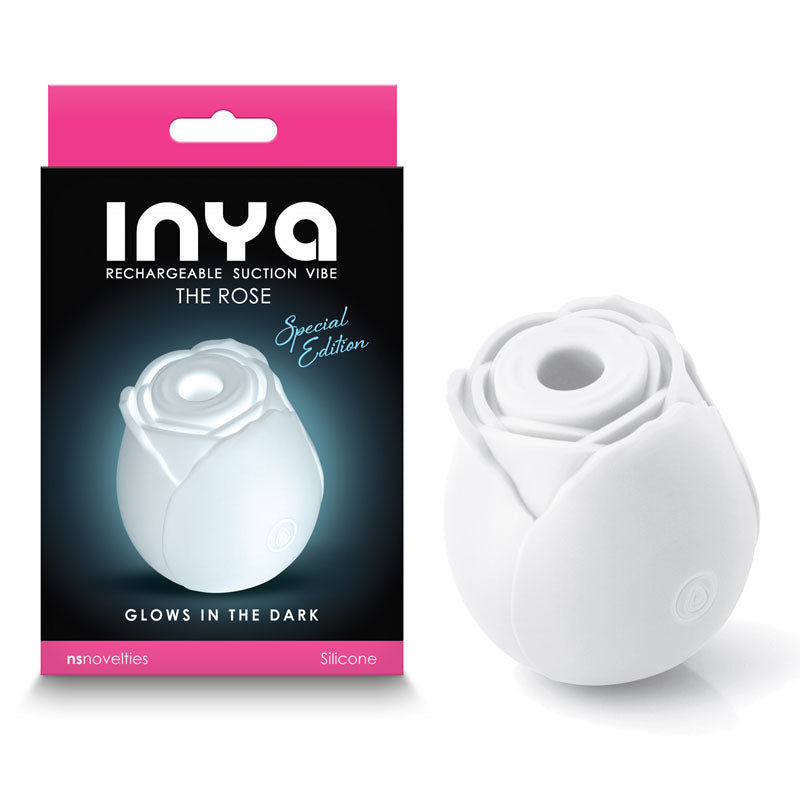 INYA The Rose Clitoral Stimulator Air Pulse Sucker Vibrator USB Sex Toy Glow